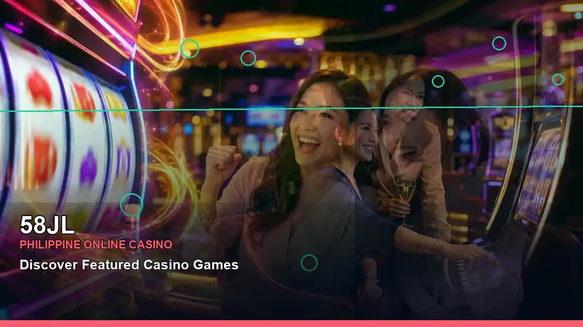 58JL mobile casino games shown on a phone for Philippine players